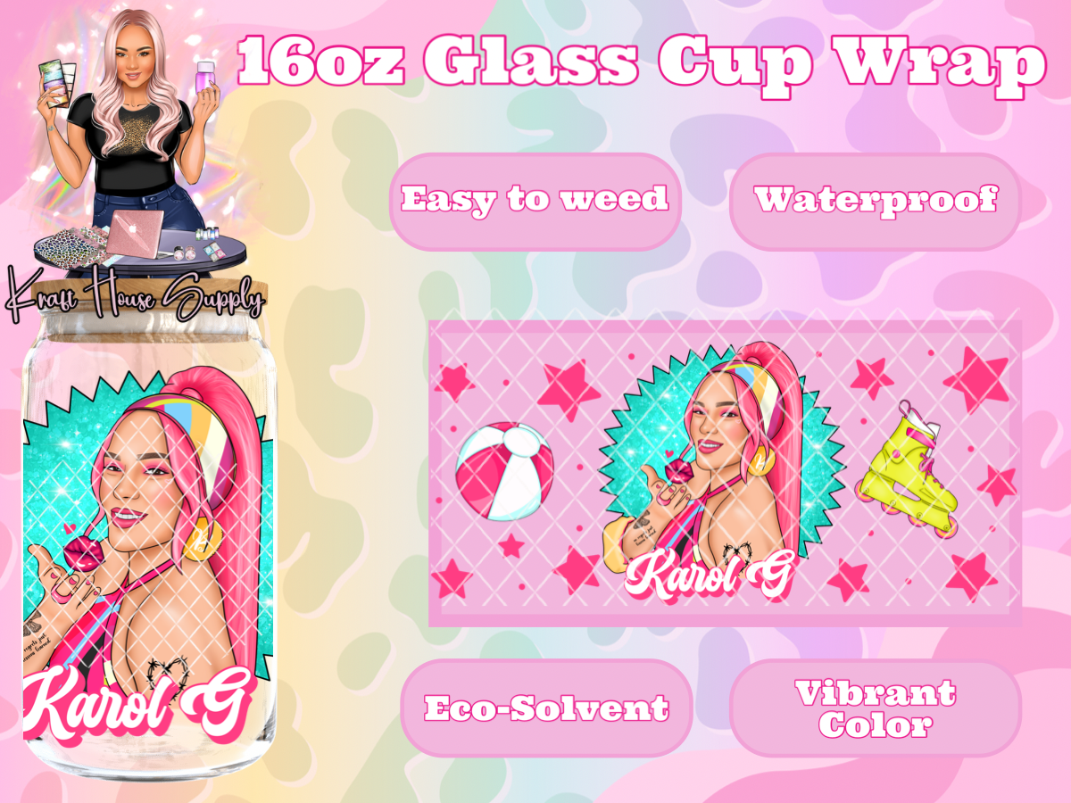 **Custom Print | Glass Can Cup Wrap