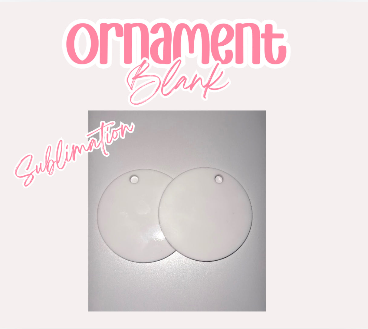 Acrylic Sublimation Ornament Blanks