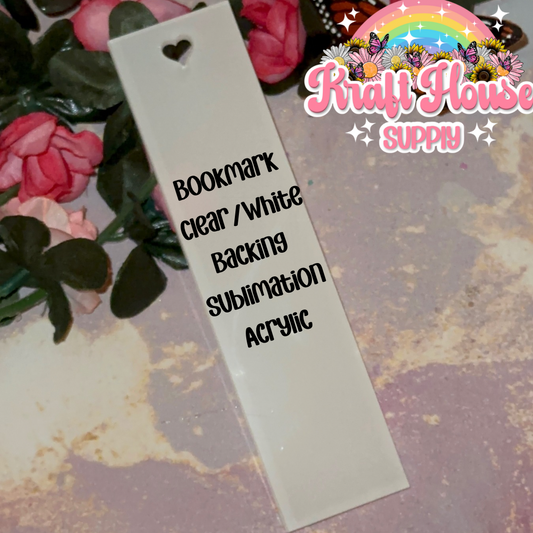 White Acrylic Sublimation Bookmark