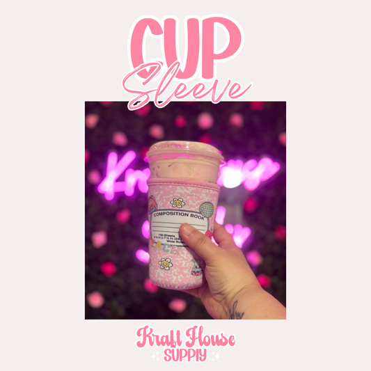 Cup Sleeves Pink Comp Book