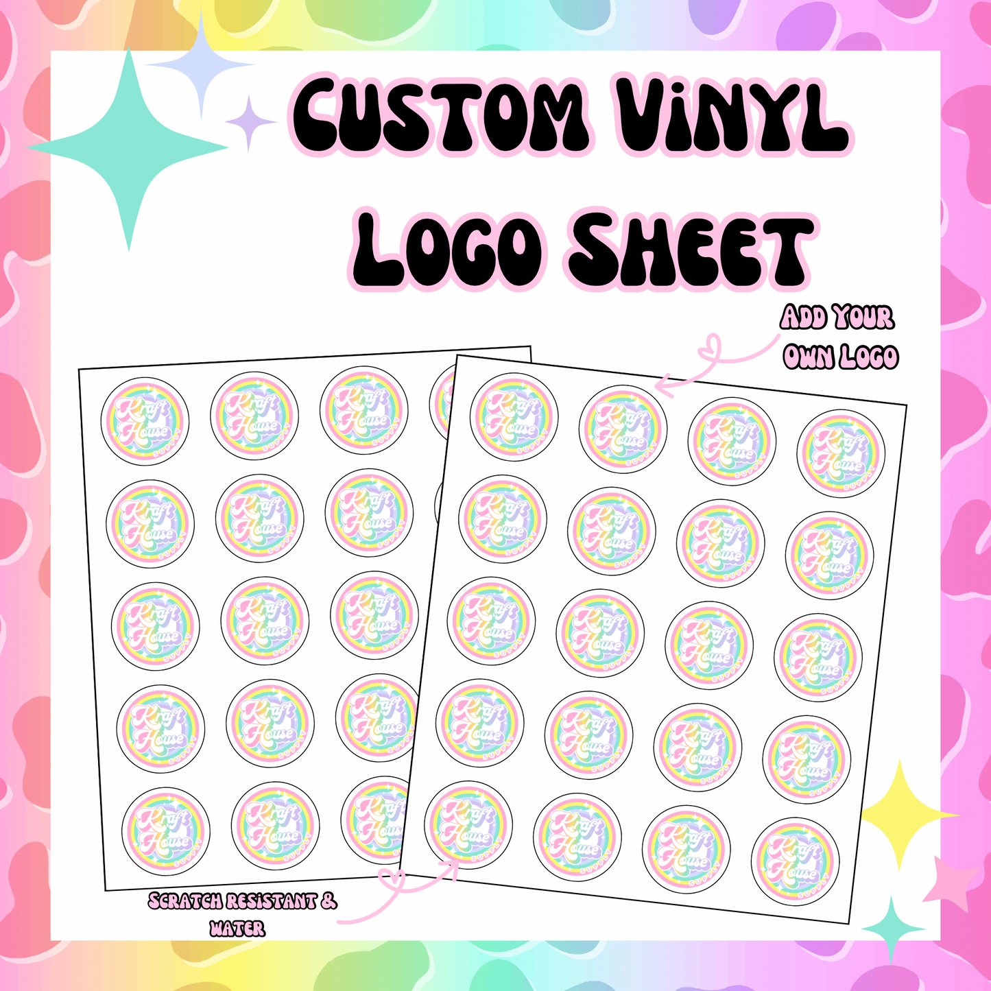 Custom VINYL Logo Sheets