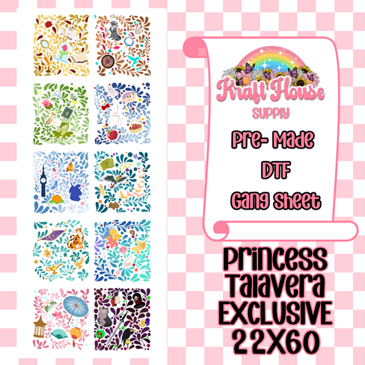 Pre-Made Princess EXCLUSIVE DTF Gang Sheet